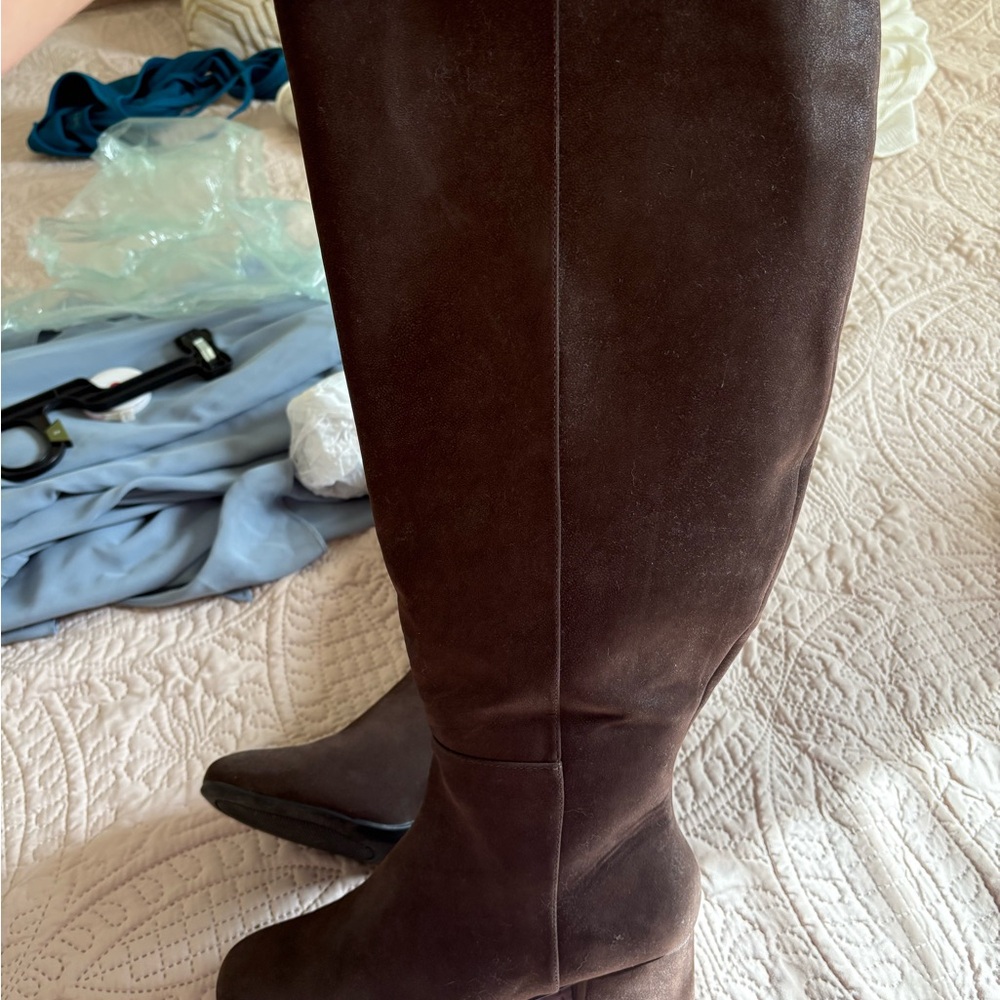 Walmart Dark Brown faux Leather Boots